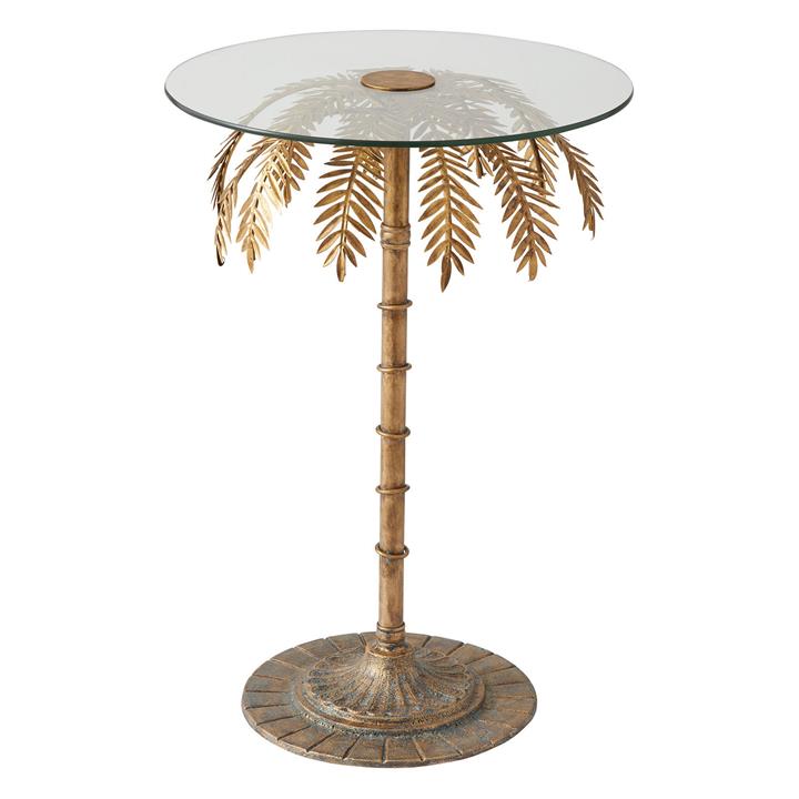 Palm leaf outlet side table